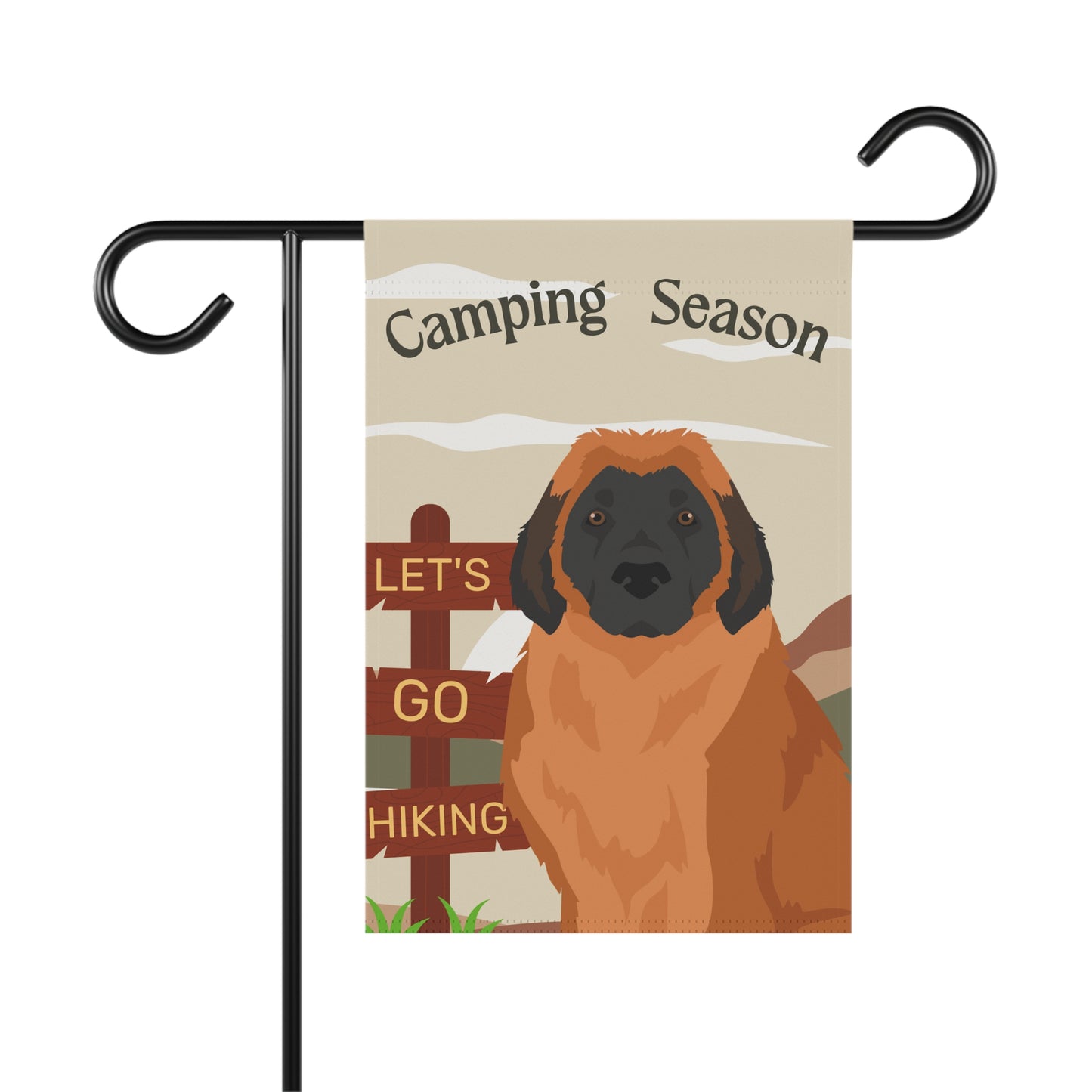 Leonberger Dog Camping Garden Flag