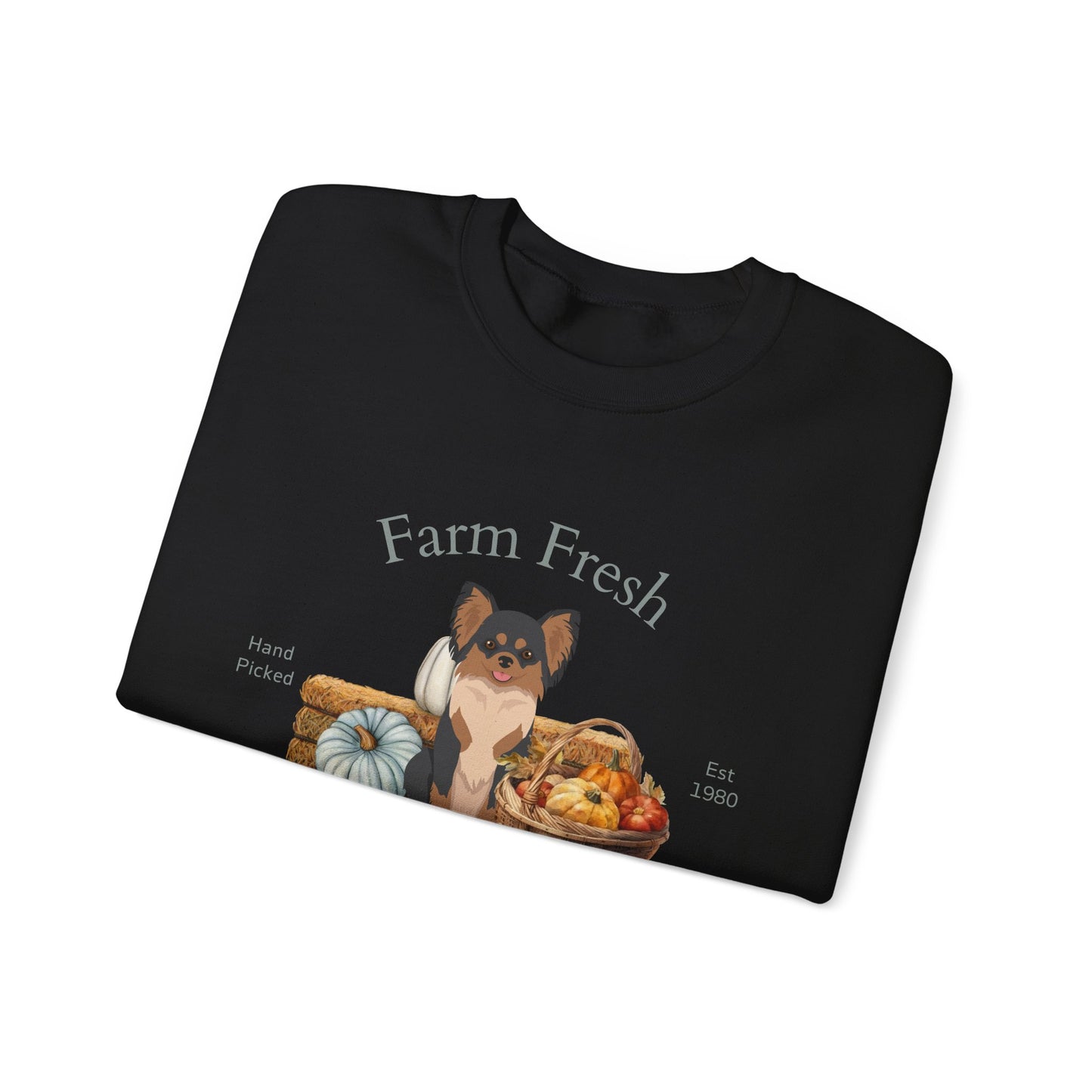 Chihuahua Dog Fall Farm Fresh Unisex Heavy Blend Crewneck Sweatshirt