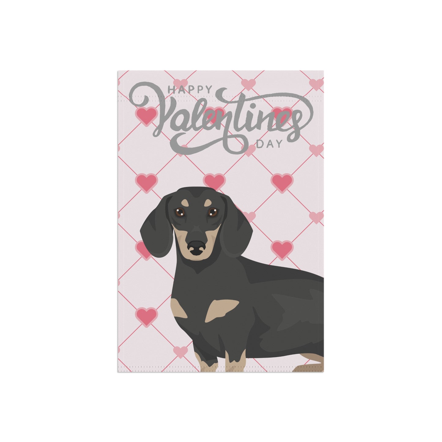 Dachshund Dog Valentines Day Garden Flag