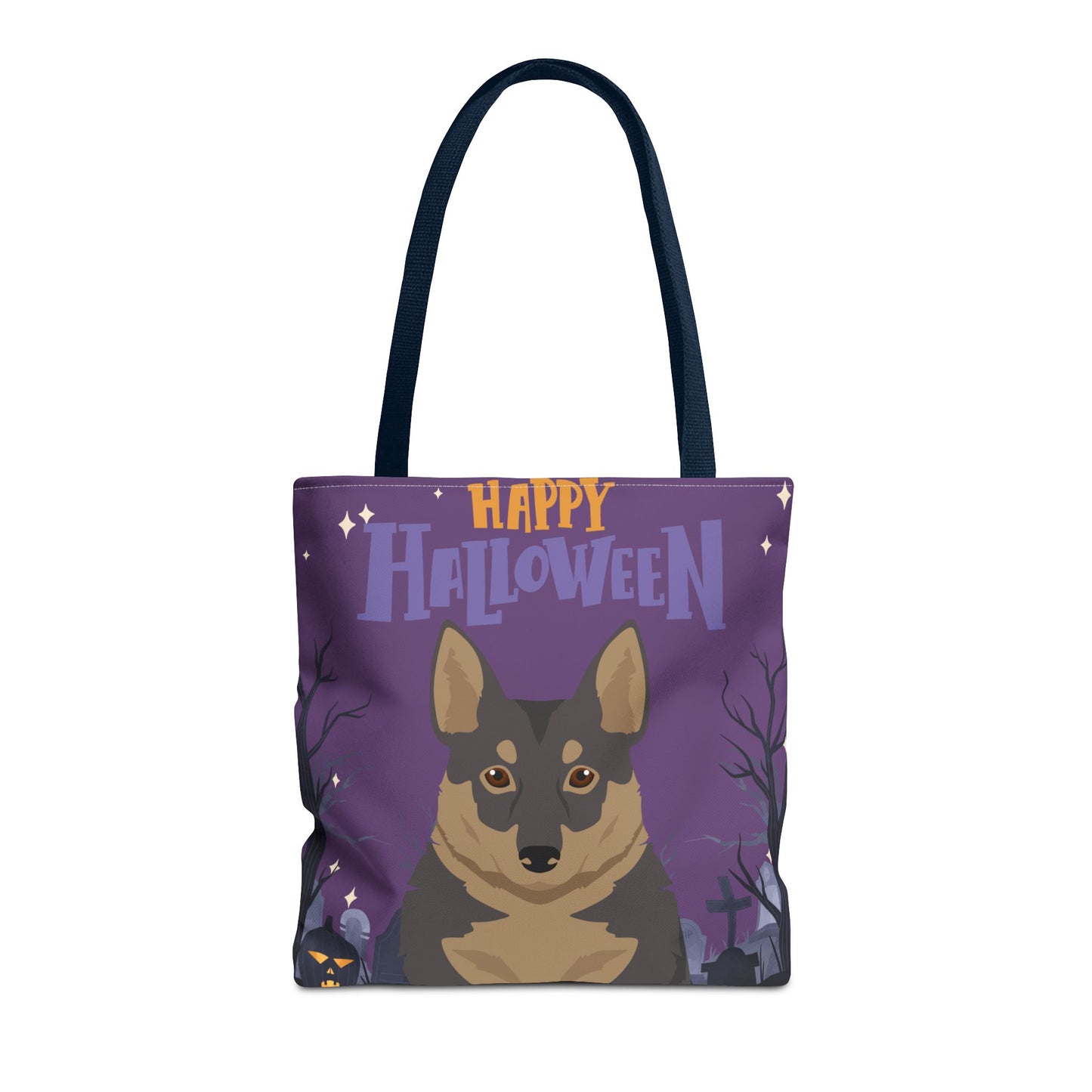 Swedish Vallhund Dog Happy Halloween Tote Bag 16x16