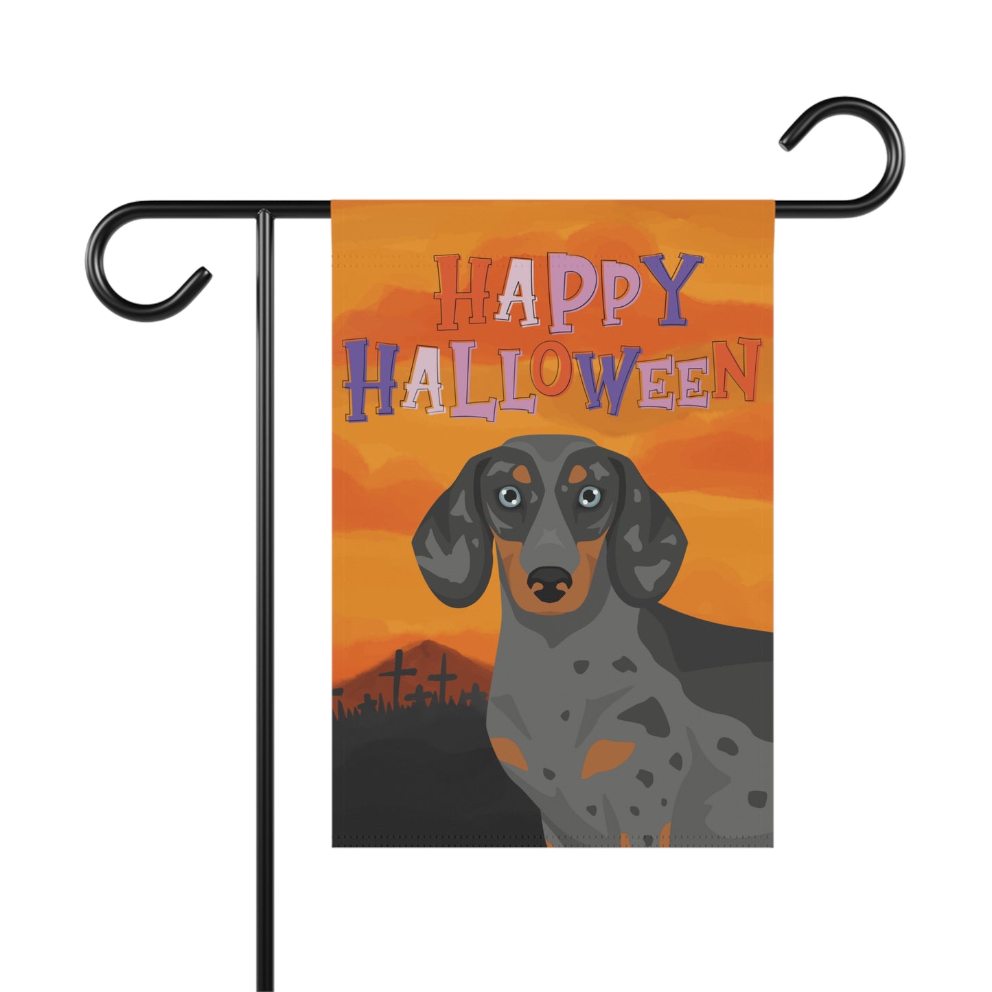 Dachshund Dog Halloween Garden Flag