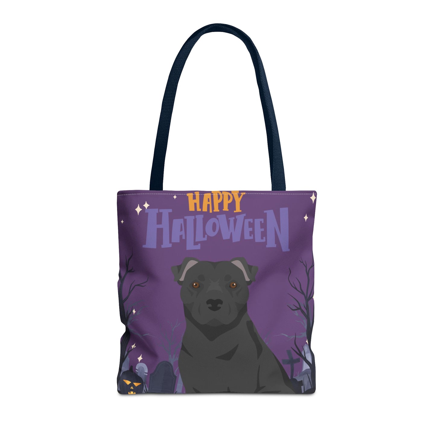 Staffordshire Bull Terrier Dog Happy Halloween Tote Bag 16x16