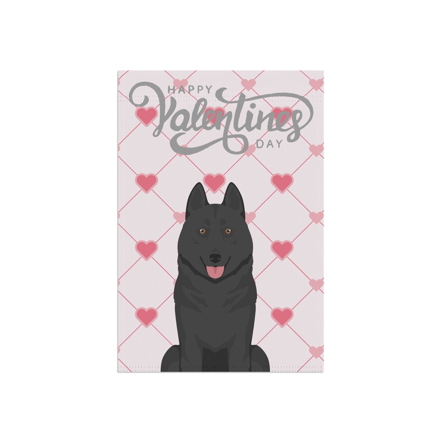 Siberian Husky Dog Valentines Day Garden Flag