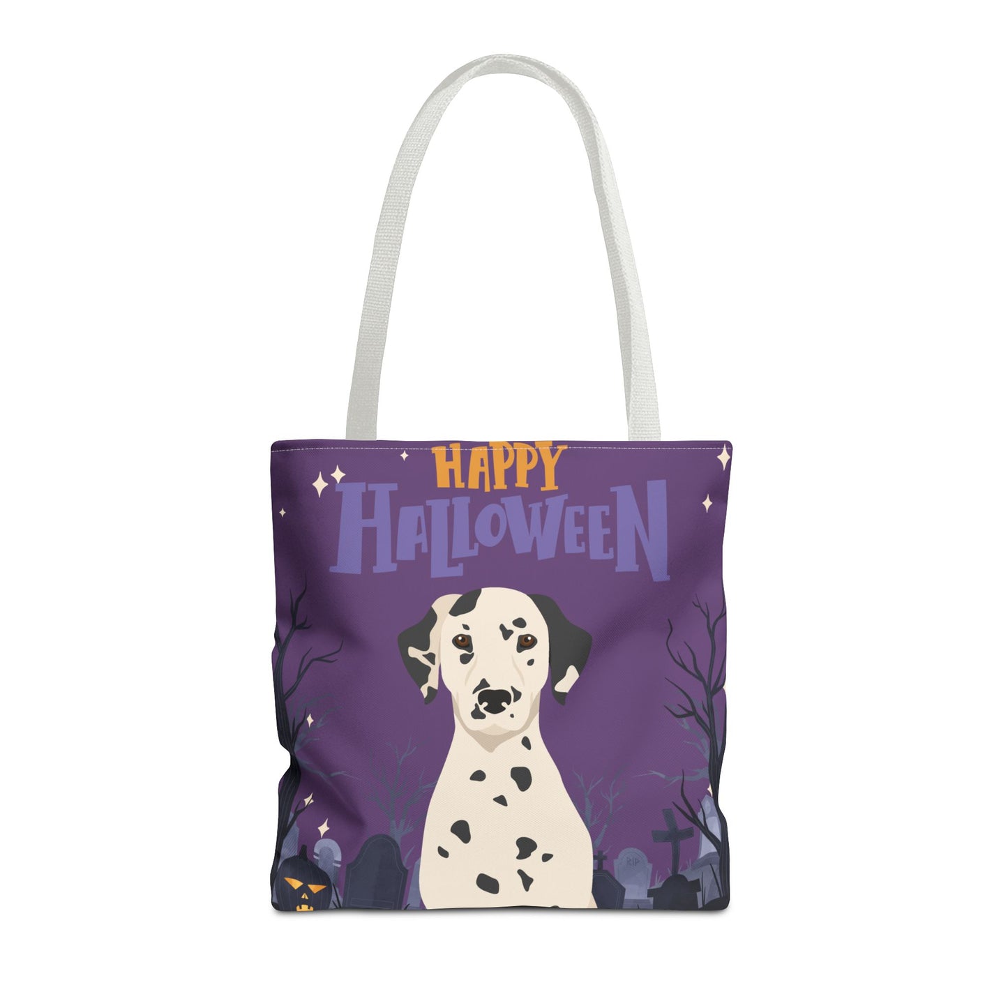 Dalmatian Dog Happy Halloween Tote Bag 16x16