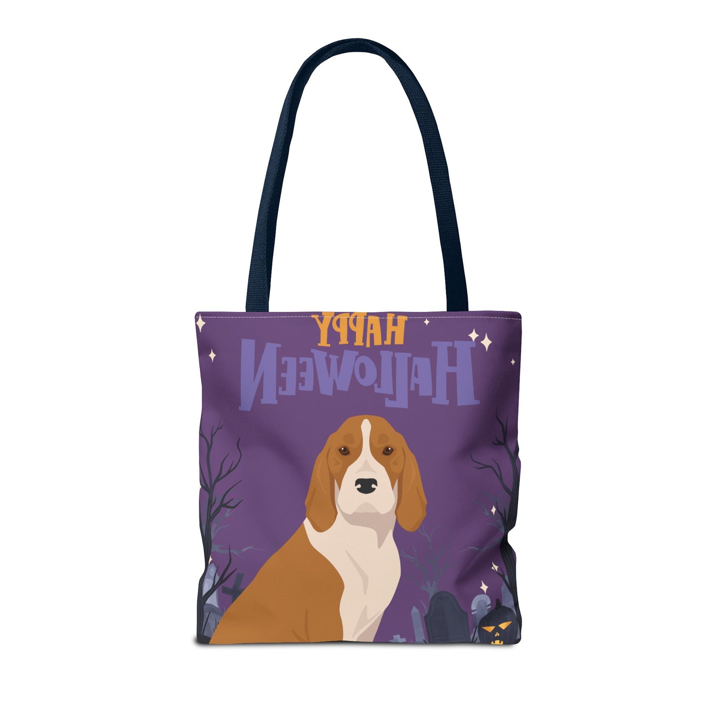 American English Coonhound Dog Happy Halloween Tote Bag 16x16