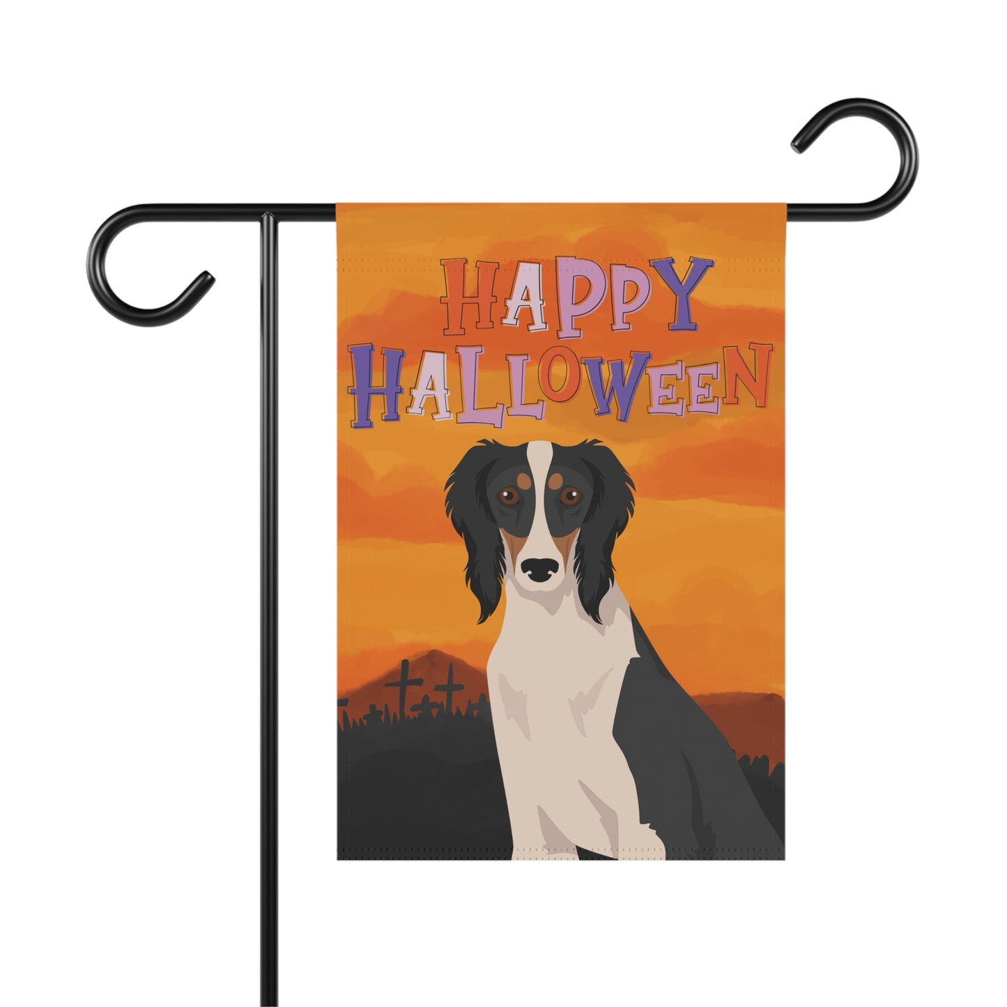 Saluki Dog Halloween Garden Flag