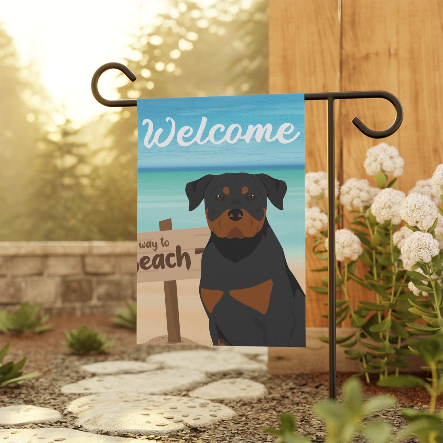 Rottweiler Dog Garden Flag