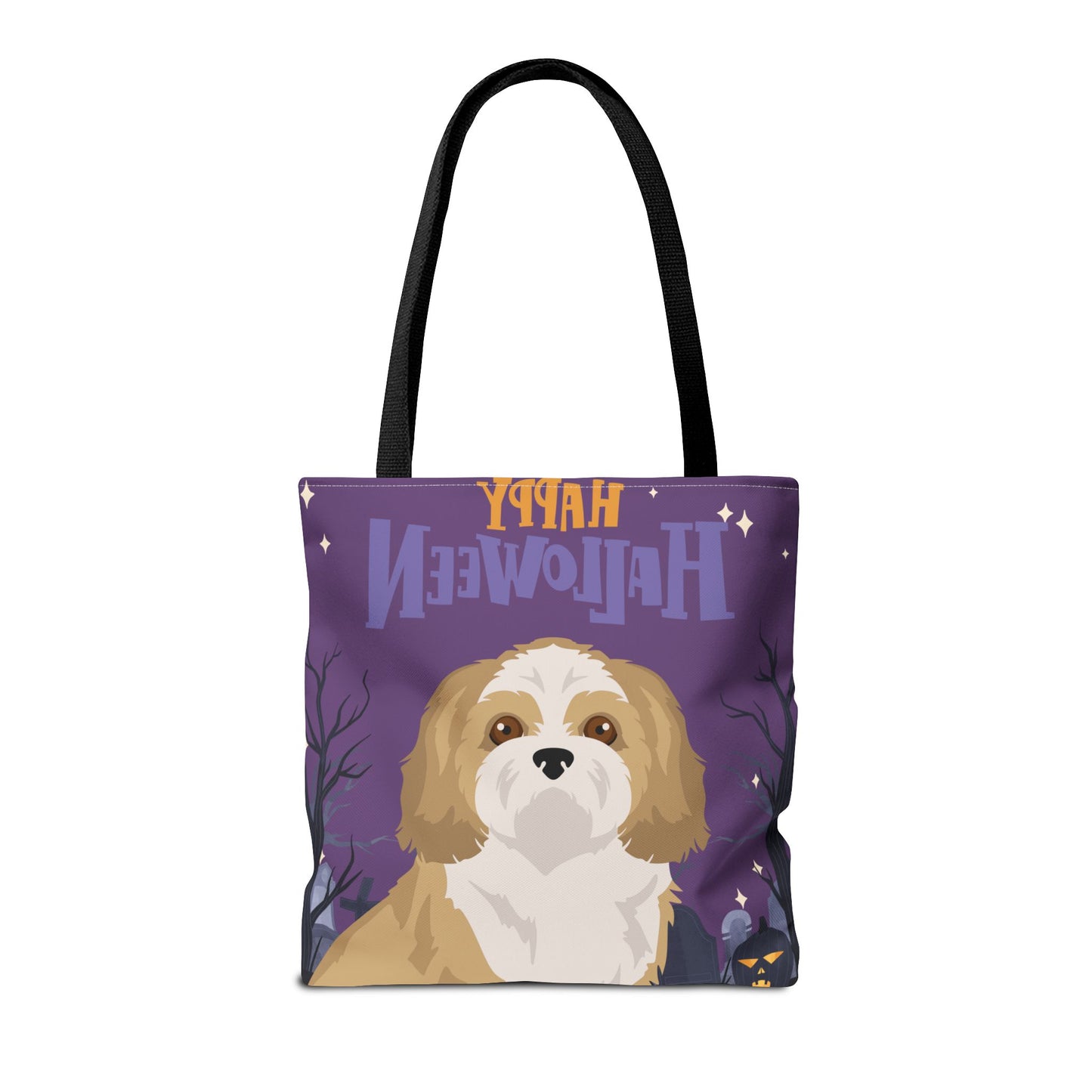 Shih Tzu Dog Happy Halloween Tote Bag 16x16