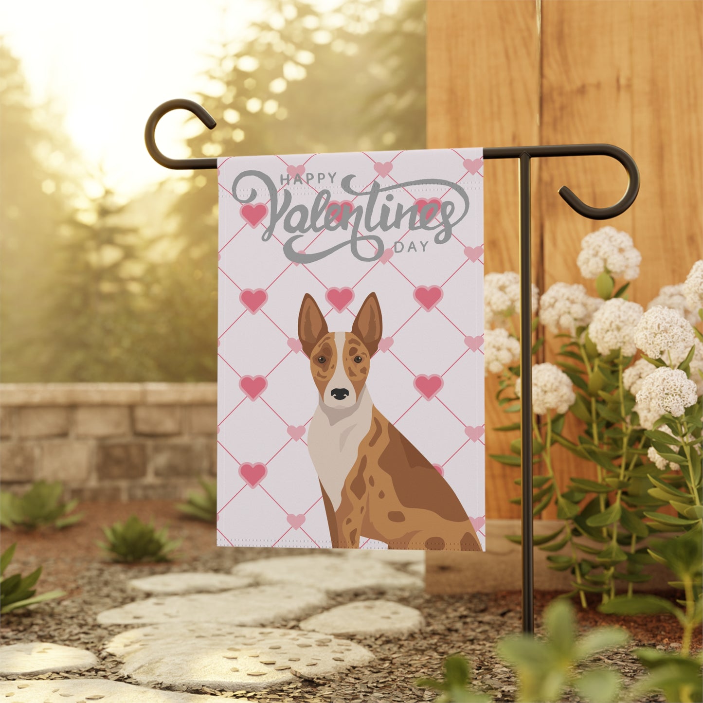 Australian Koolie Dog Valentines Day Garden Flag