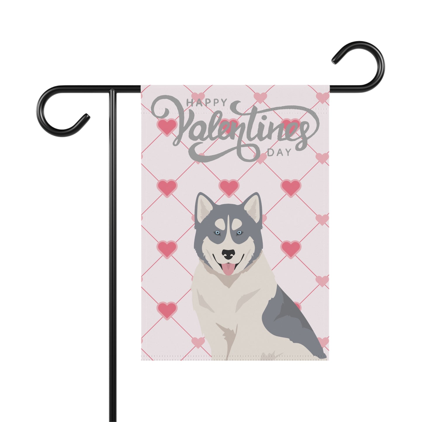 Canadian Inuit Dog Valentines Day Garden Flag