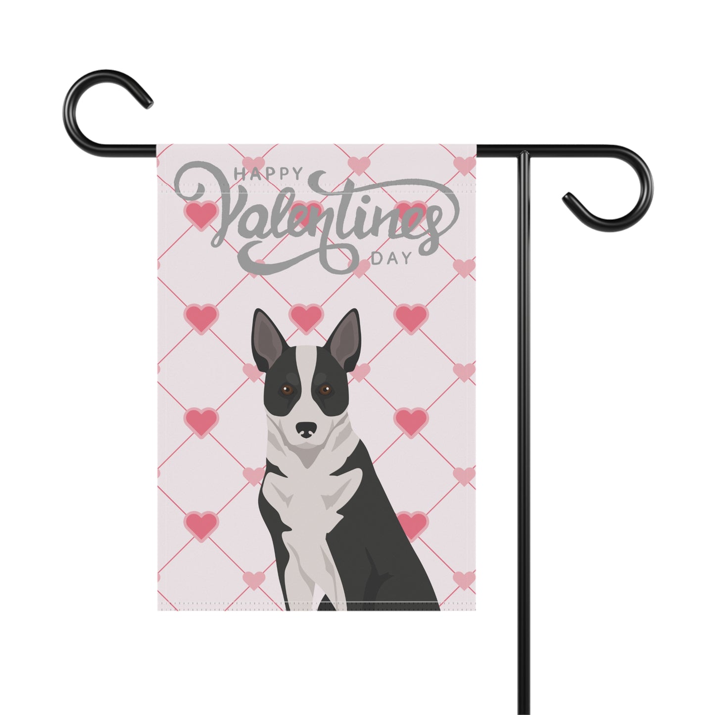 Canaan Dog Valentines Day Garden Flag