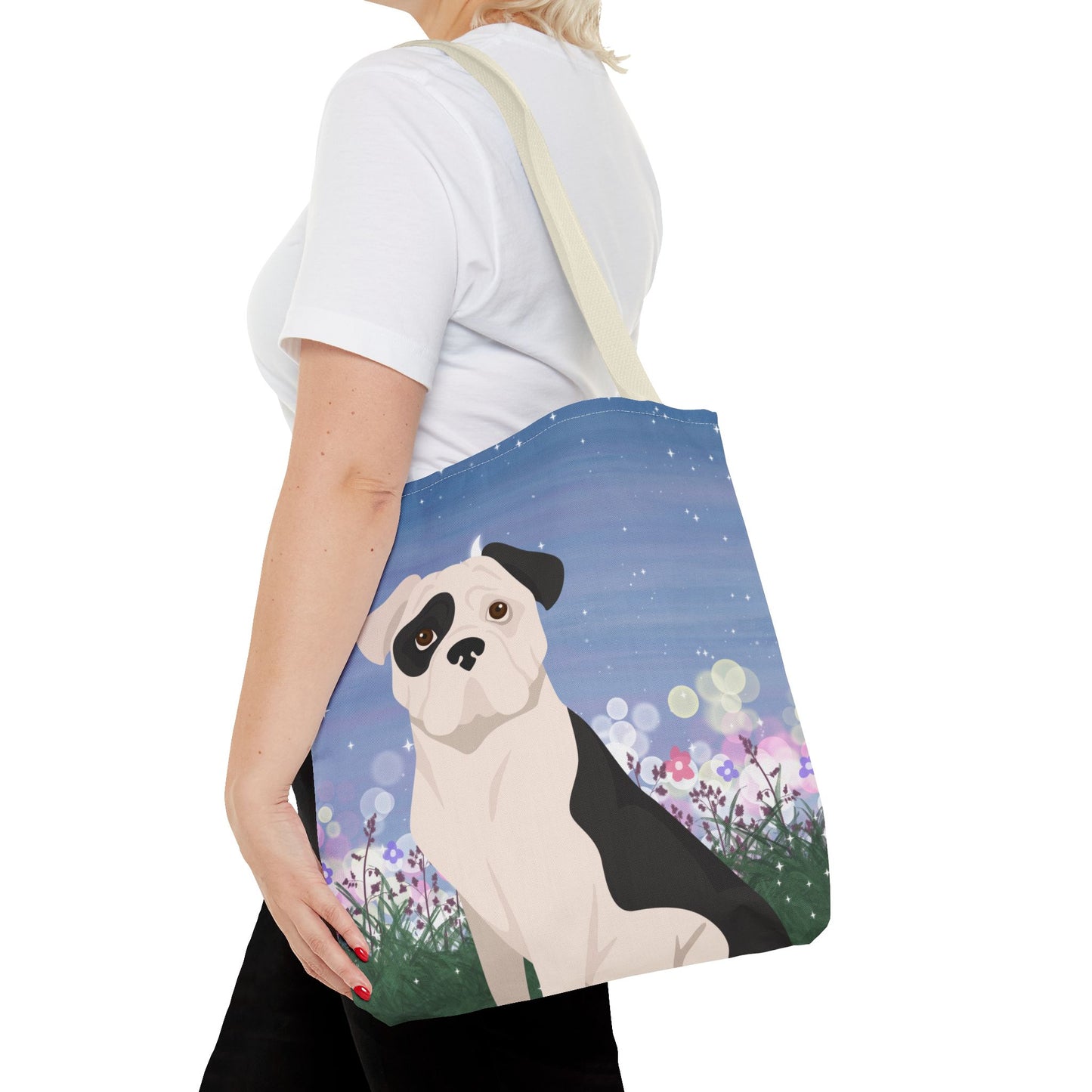American Bulldog Dog Tote Bag 16x16