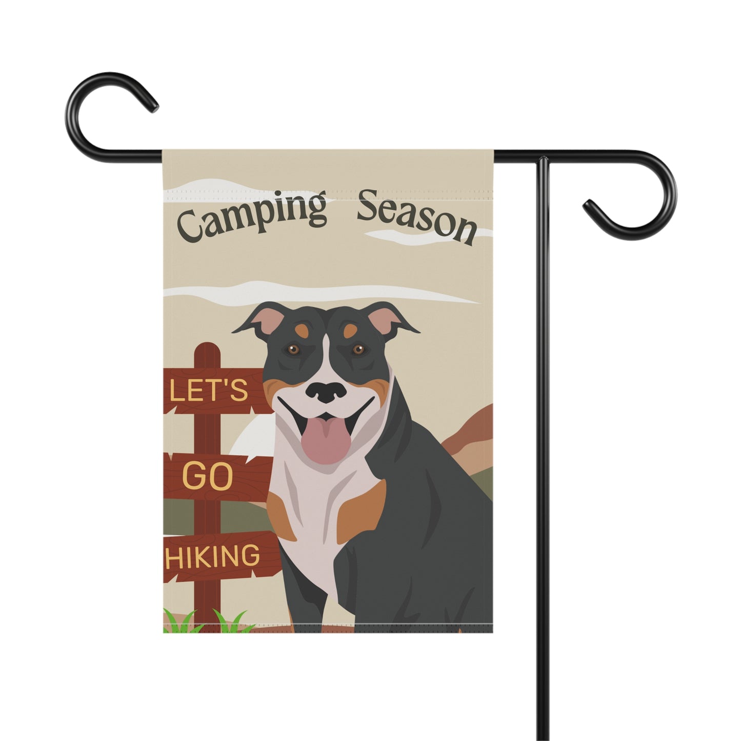 Pit Bull Dog Camping Garden Flag