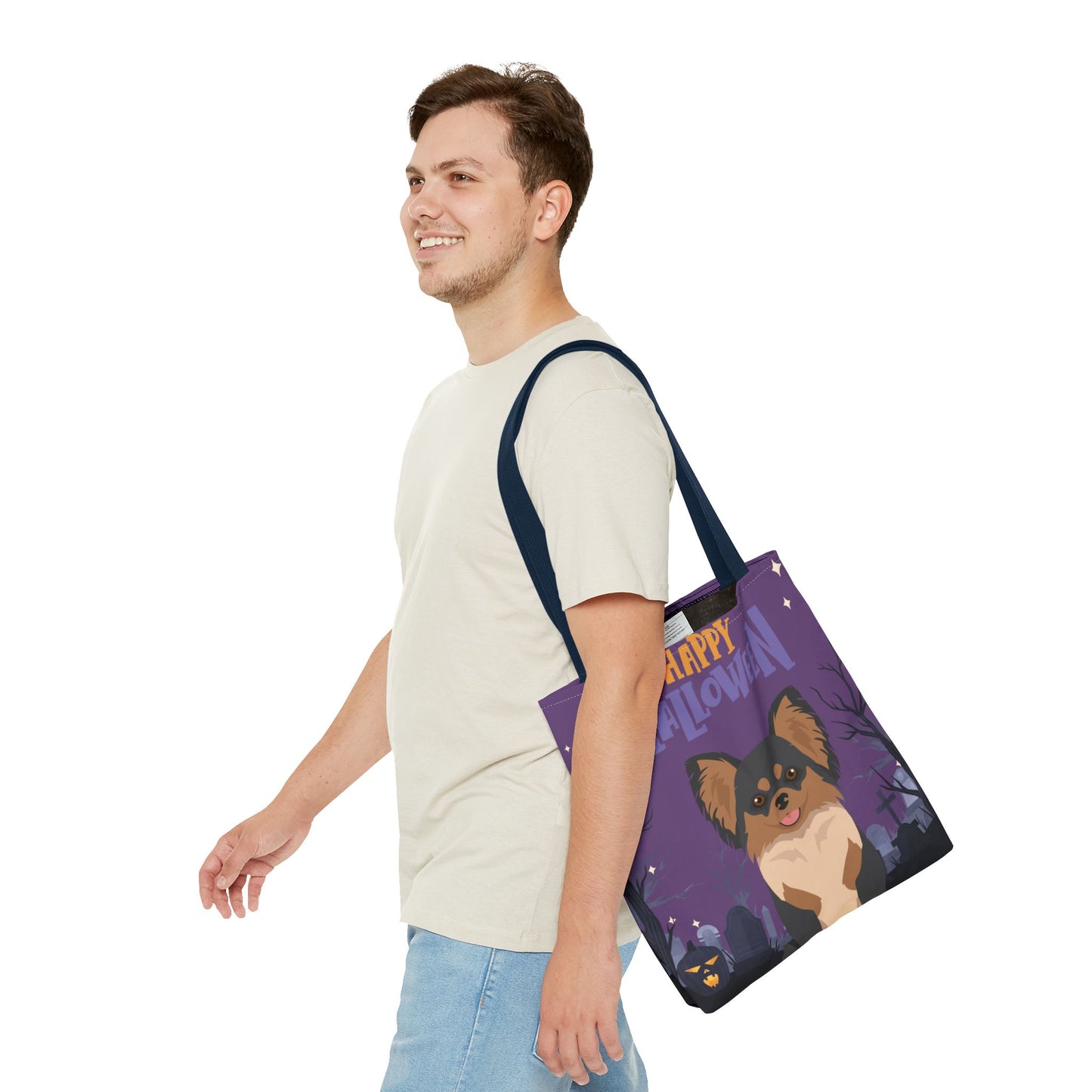 Chihuahua Dog Happy Halloween Tote Bag 16x16