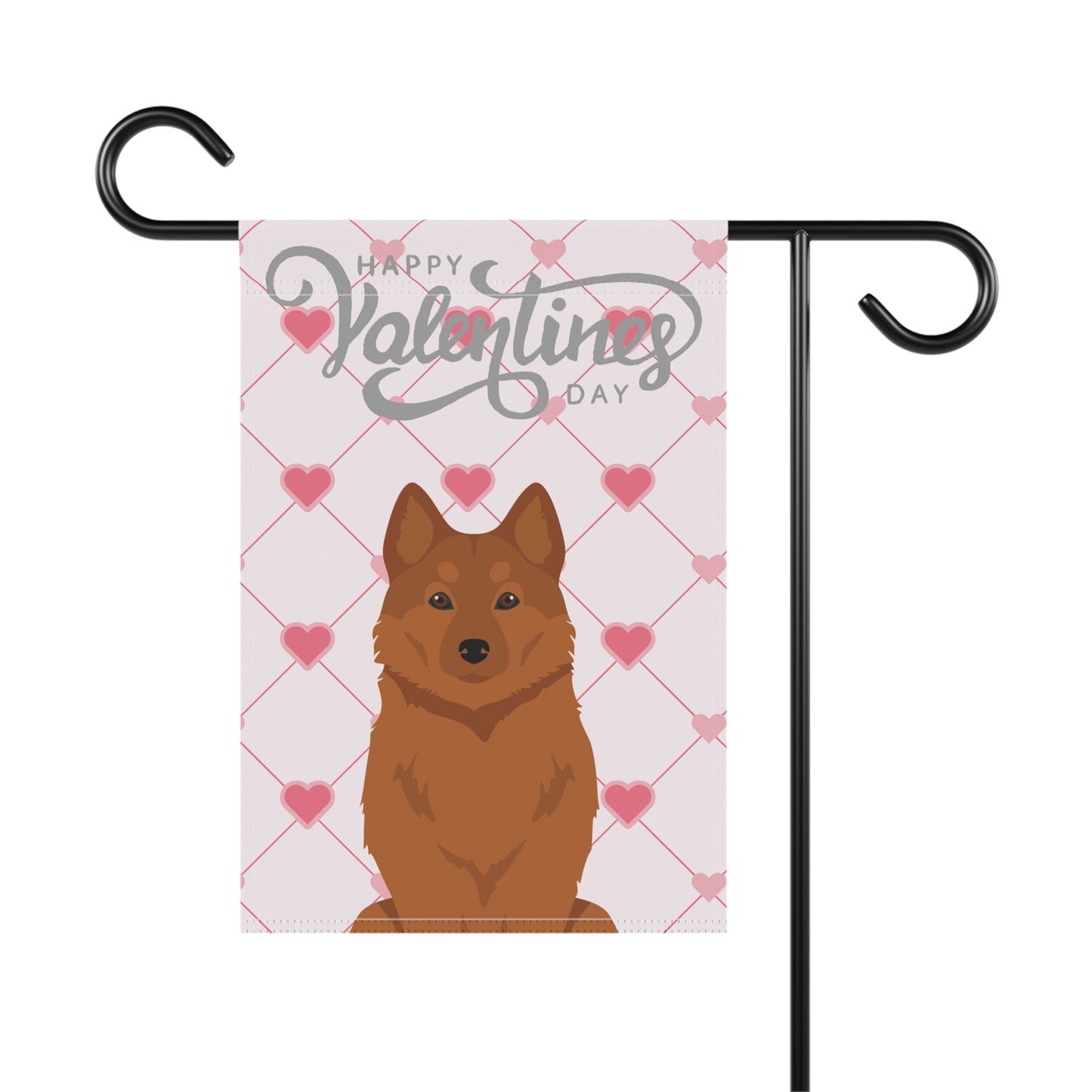 Finnish Spitz Dog Valentines Day Garden Flag