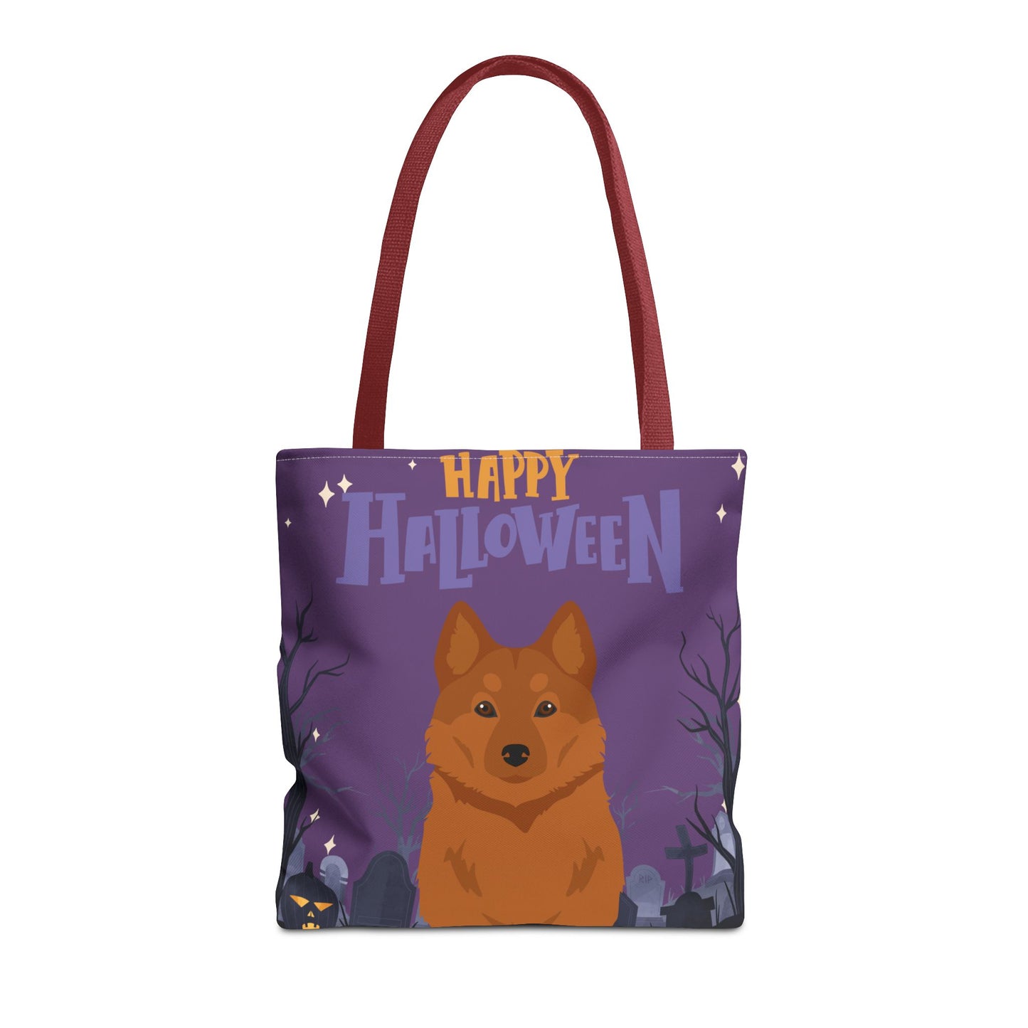 Finnish Spitz Dog Happy Halloween Tote Bag 16x16
