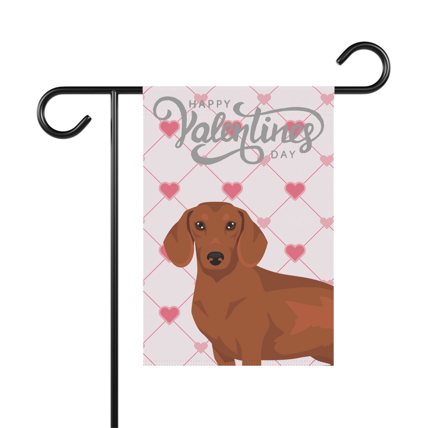 Dachshund Dog Valentines Day Garden Flag