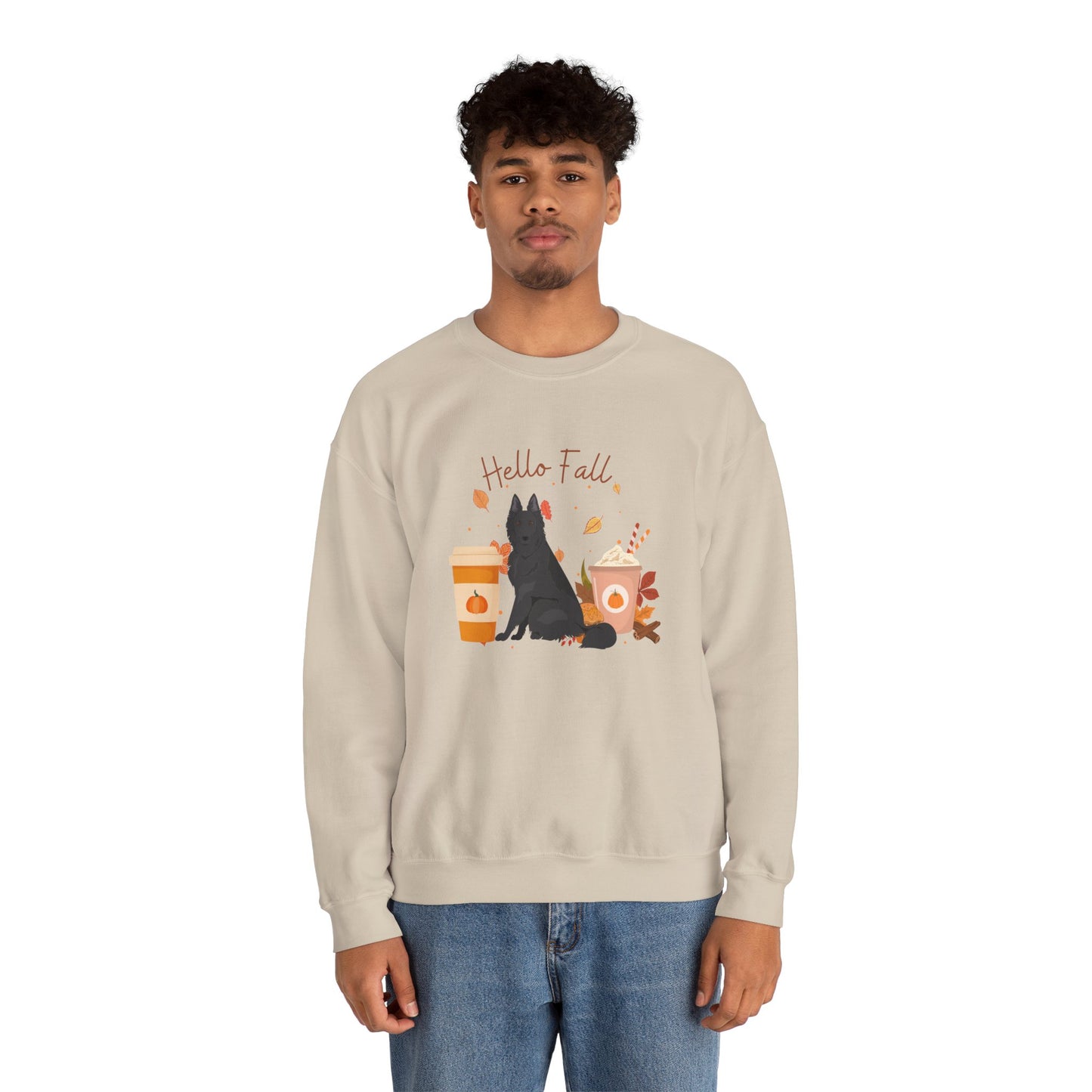 Belgian Shepherd Dog Fall Halloween Unisex Heavy Blend Crewneck Sweatshirt