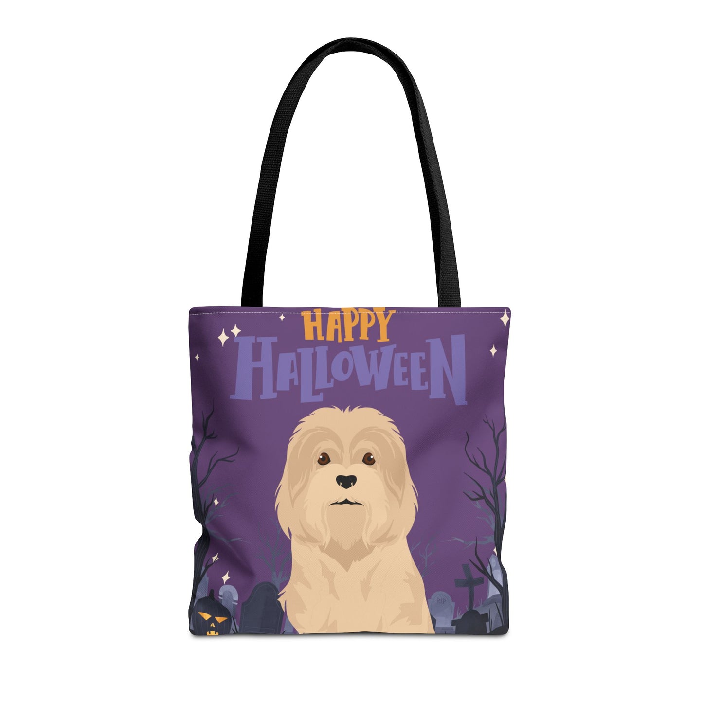 Lowchen Dog Happy Halloween Tote Bag 16x16