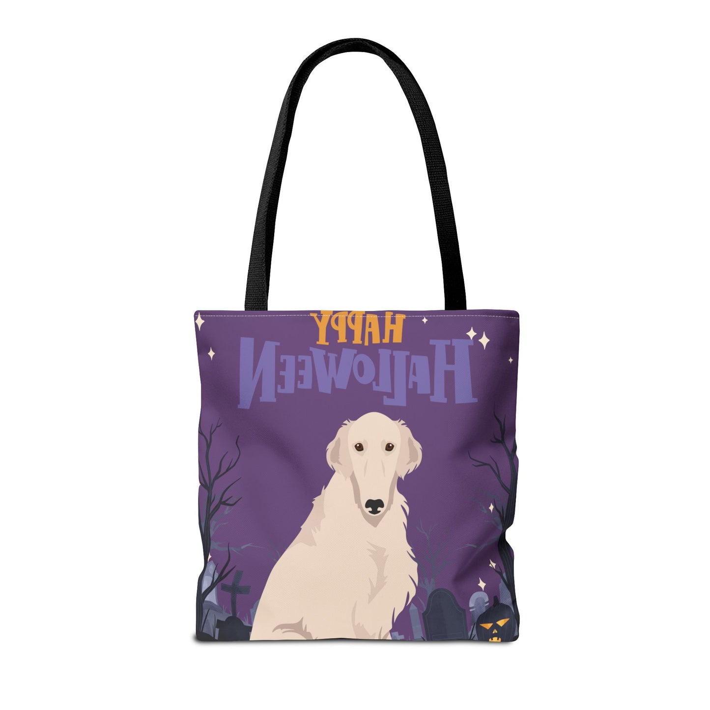Borzoi Dog Happy Halloween Tote Bag 16x16