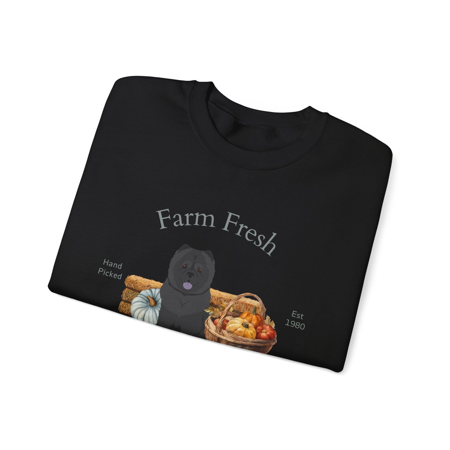 Chow Chow Dog Fall Farm Fresh Unisex Heavy Blend Crewneck Sweatshirt