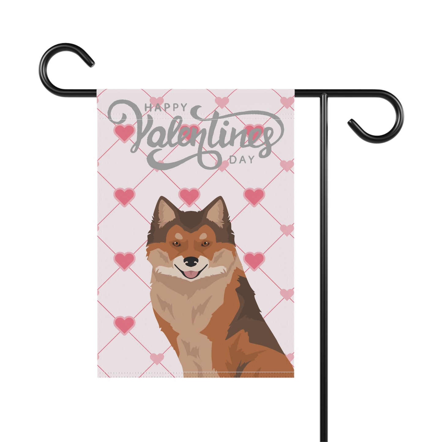 Nenets Herding Laika Dog Valentines Day Garden Flag