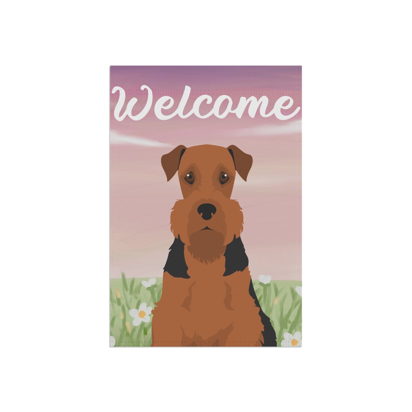 Airedale Terrier Dog Welcome Garden Flag