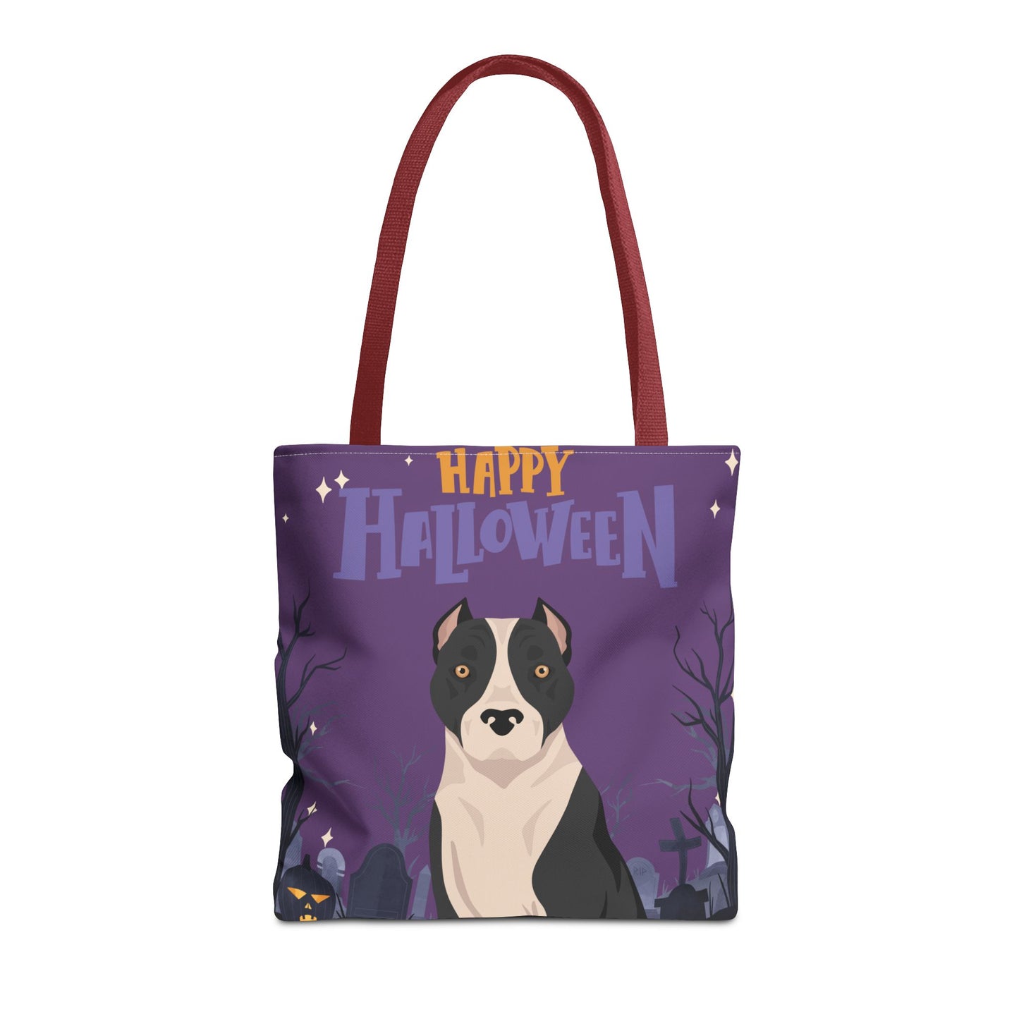 American Staffordshire Terrier Dog Happy Halloween Tote Bag 16x16
