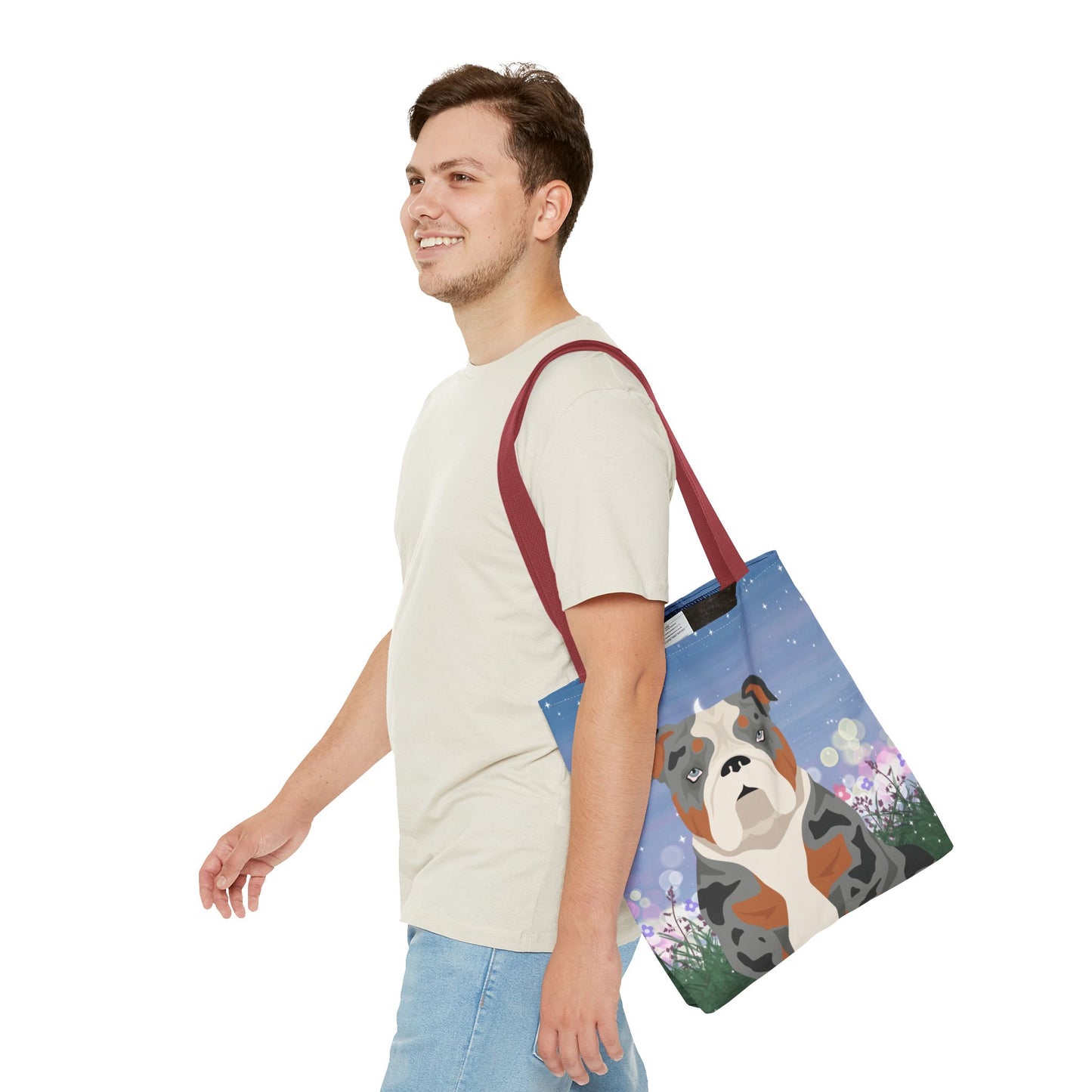 Bulldog Dog Tote Bag 16x16