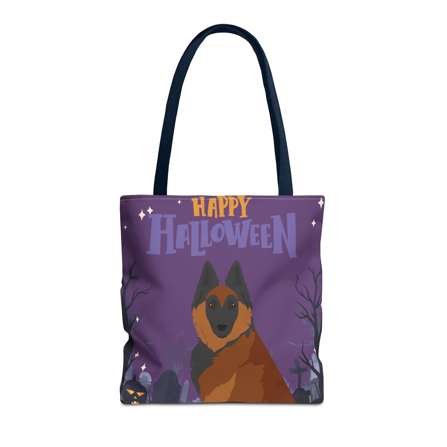 Belgain Tervuren Dog Happy Halloween Tote Bag 16x16