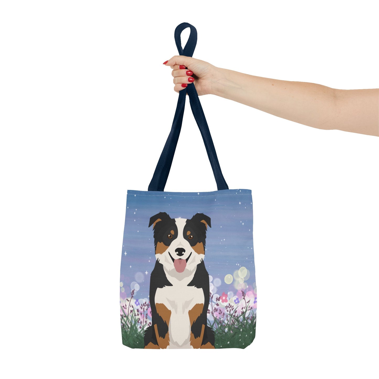 Border Collie Dog Tote Bag 13x13