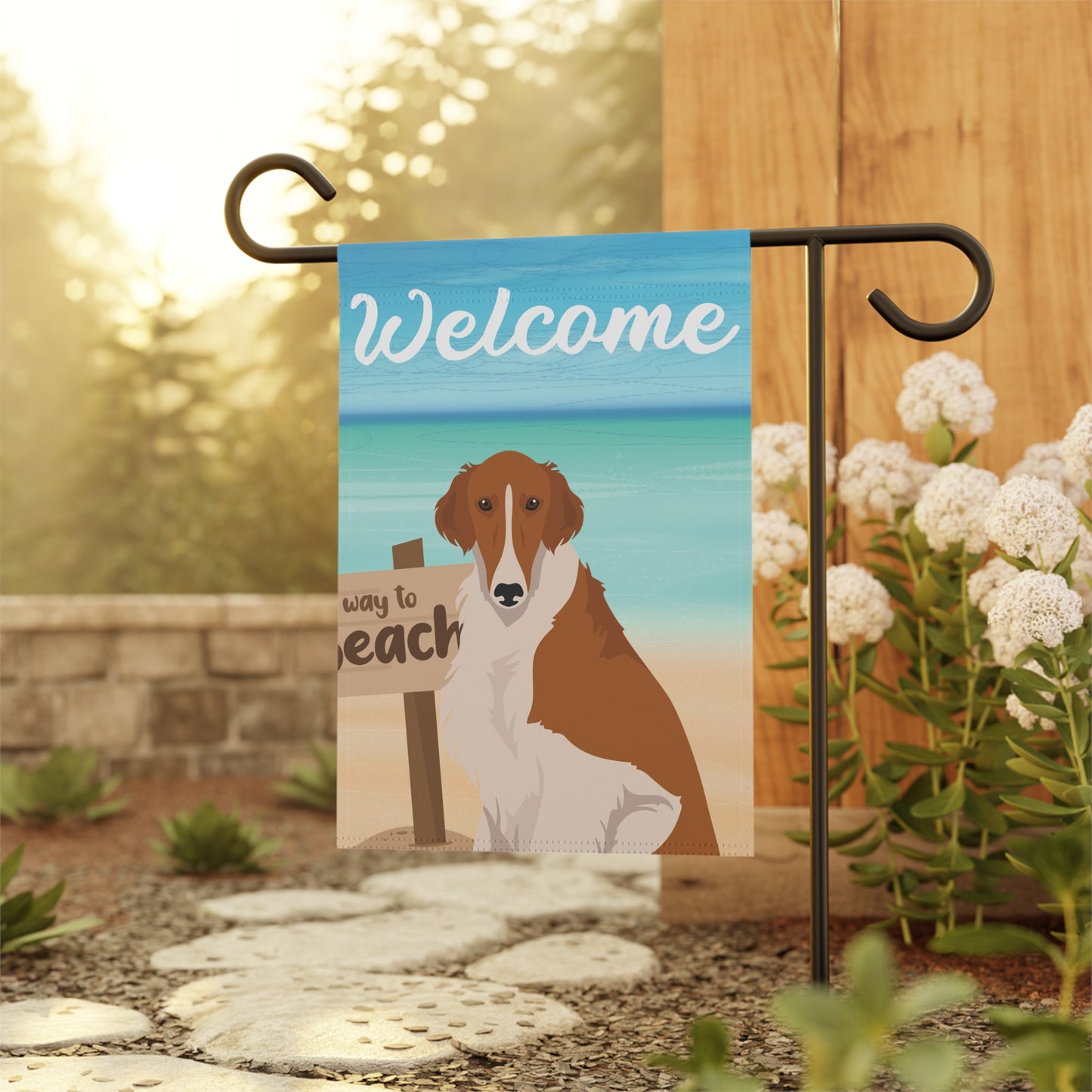 Borzoi Dog Garden Flag