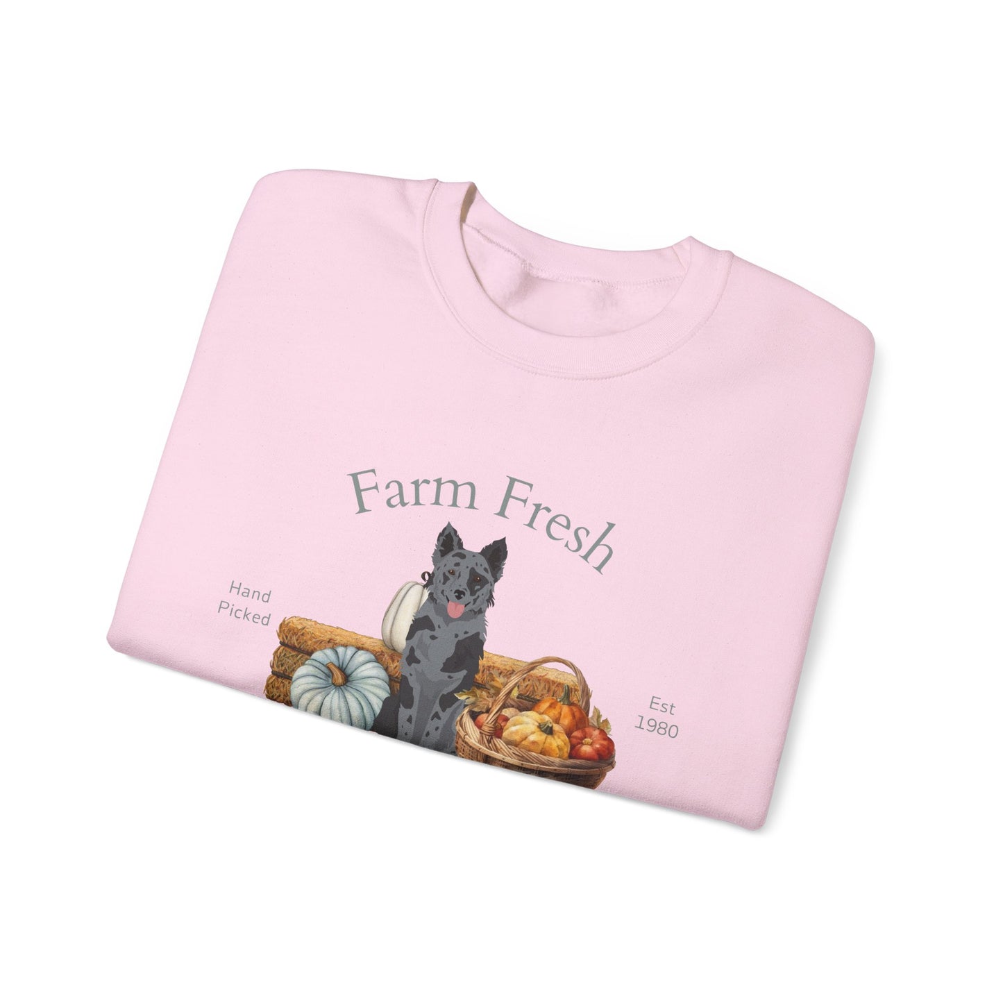 Mudi Dog Fall Farm Fresh Unisex Heavy Blend Crewneck Sweatshirt