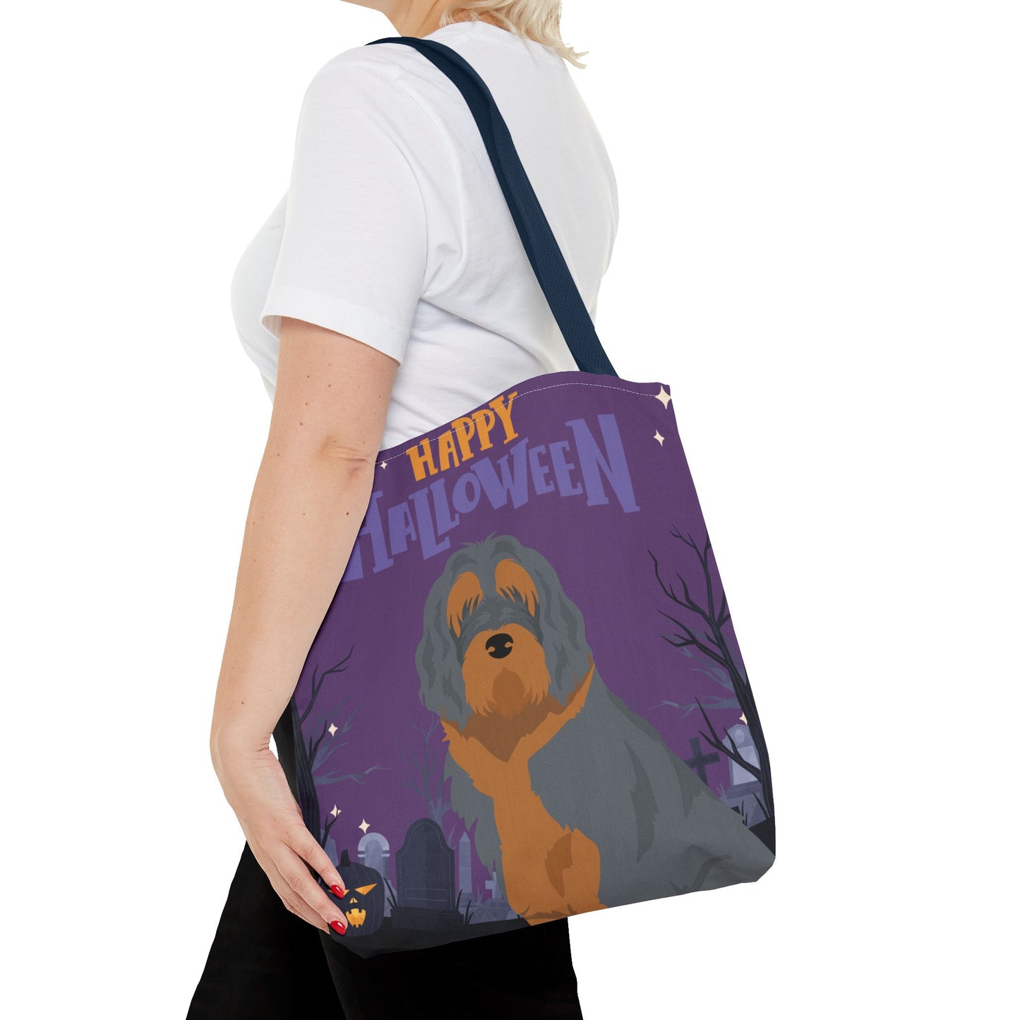 Otterhound Dog Happy Halloween Tote Bag 16x16
