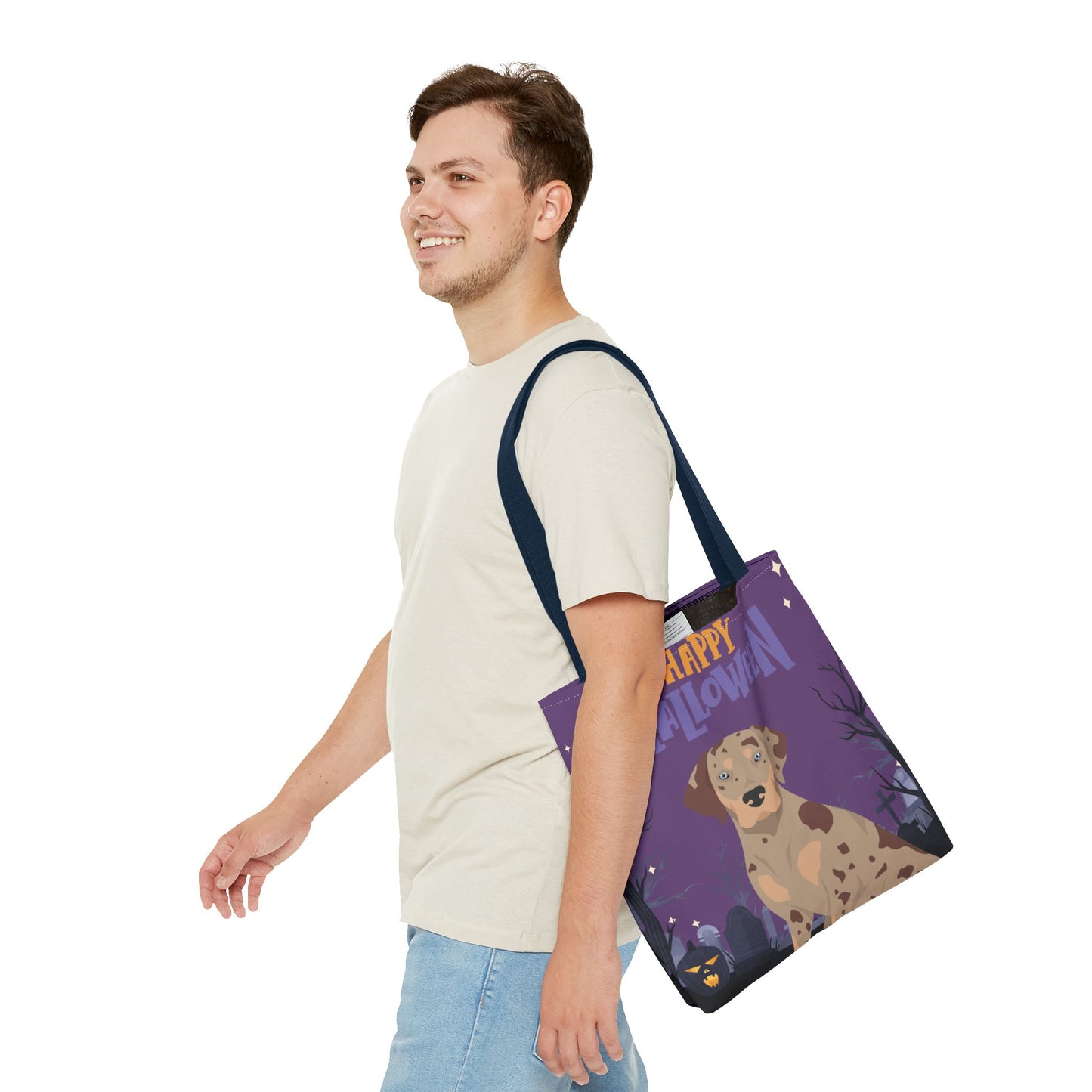 Catahoula Leopard Dog Dog Happy Halloween Tote Bag 16x16