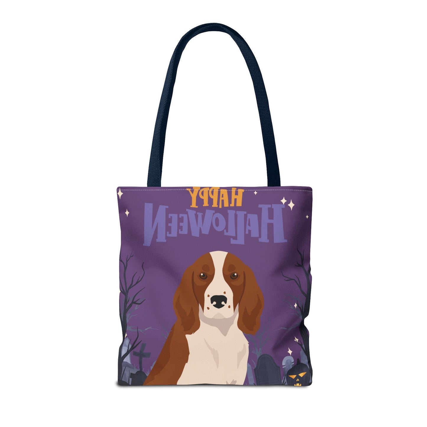 Welsh Springer Spaniel Dog Happy Halloween Tote Bag 16x16