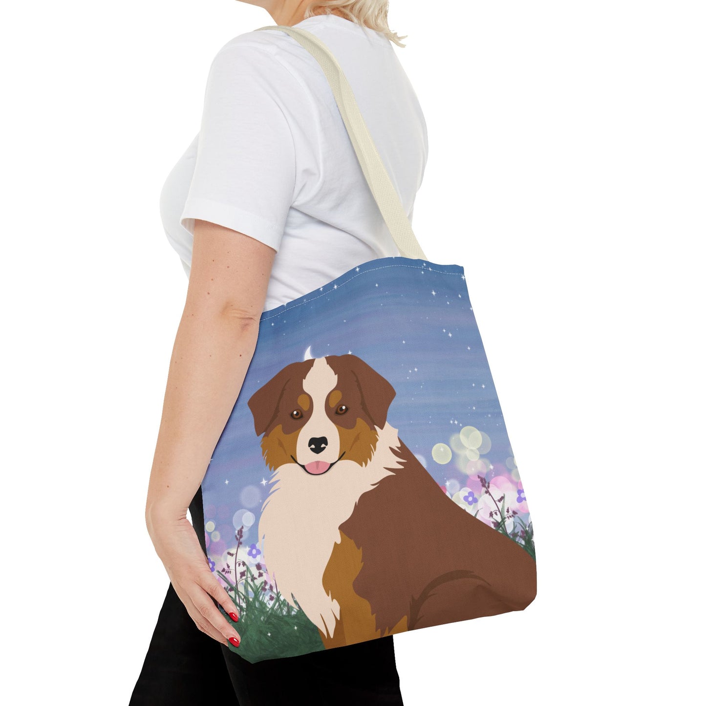 Miniature American Shepherd Dog Tote Bag 16x16