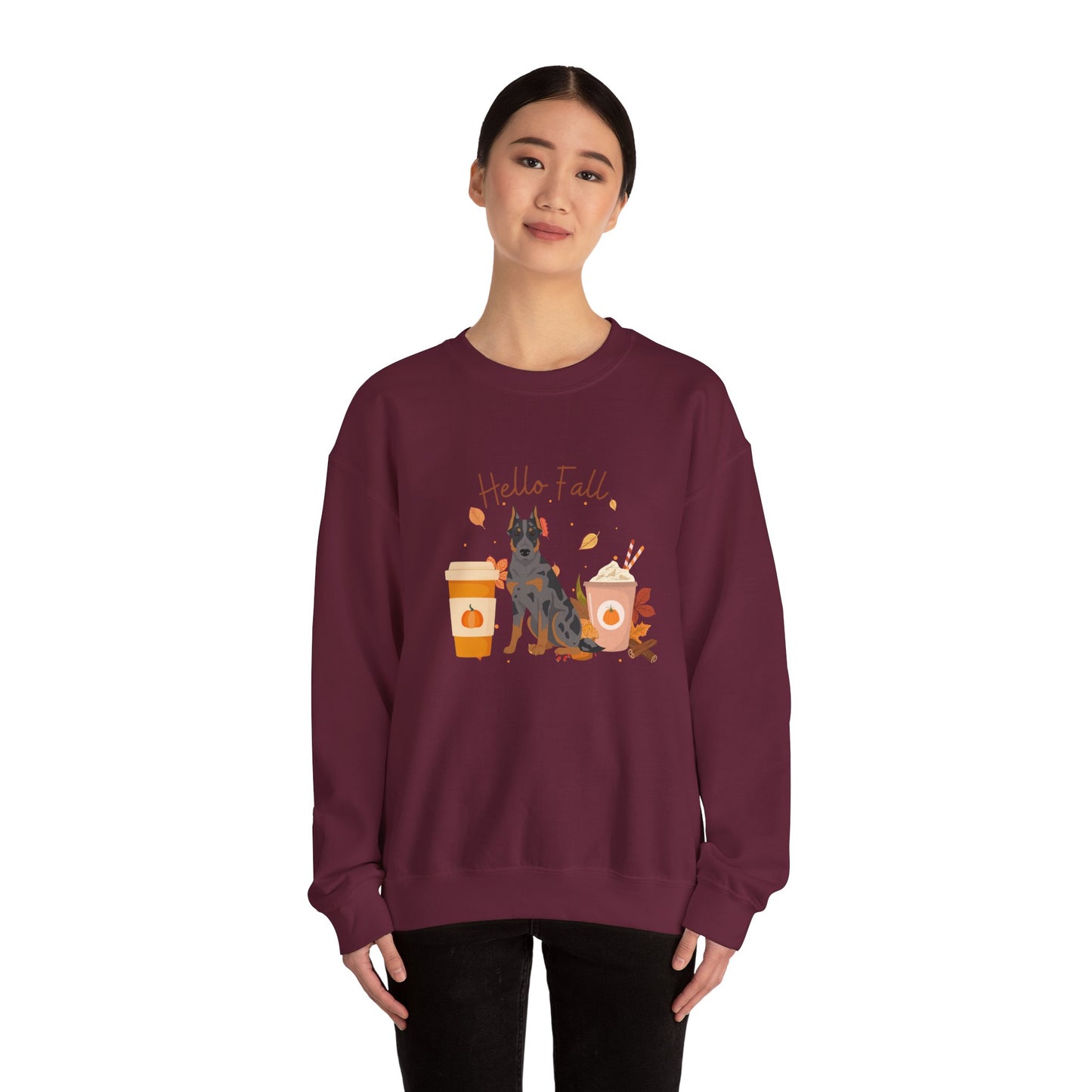 Beauceron Dog Fall Halloween Unisex Heavy Blend Crewneck Sweatshirt