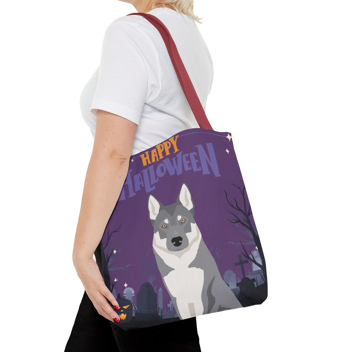 Czechoslovakian Wolfdog Dog Happy Halloween Tote Bag 16x16