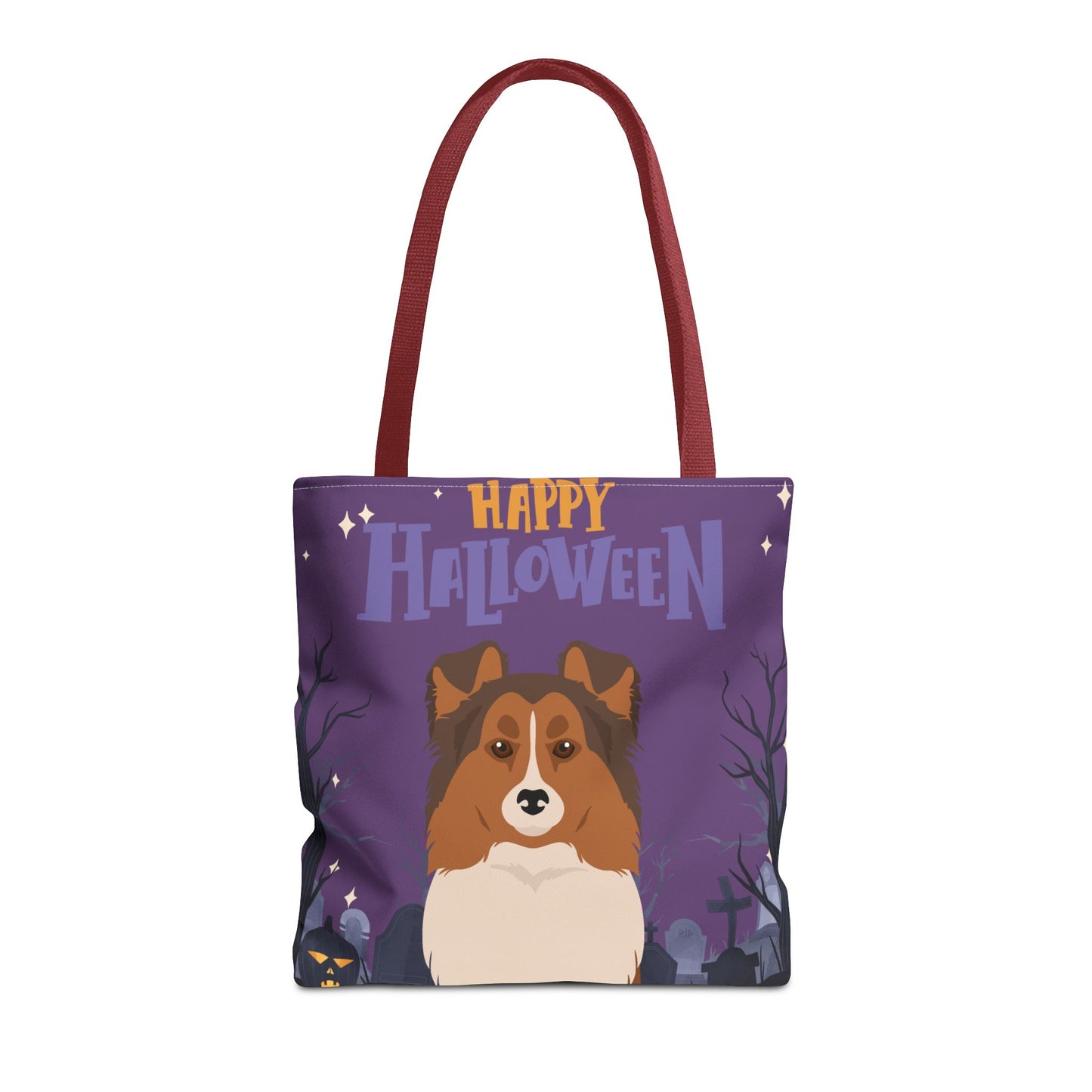 Shetland Sheepdog Dog Happy Halloween Tote Bag 16x16