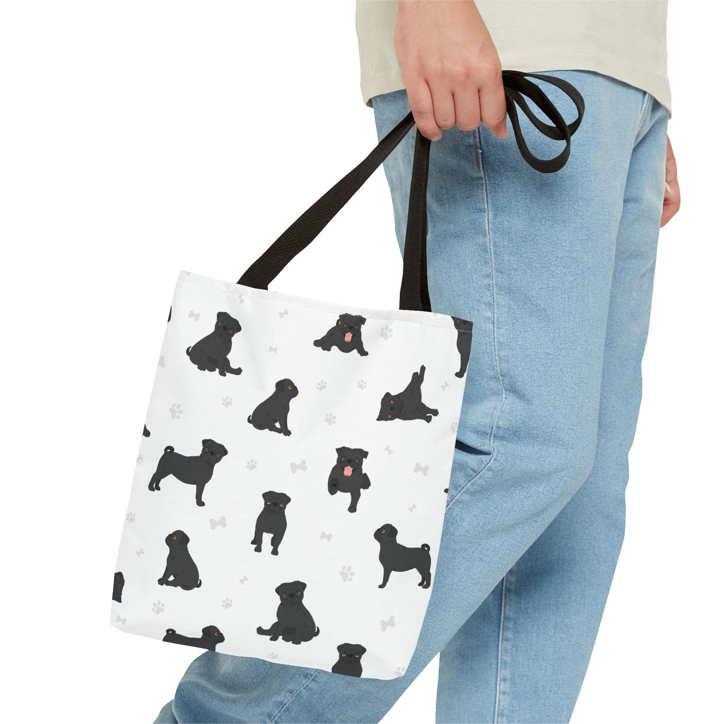 Pug Dog Tote Bag, Dog Mom Gift