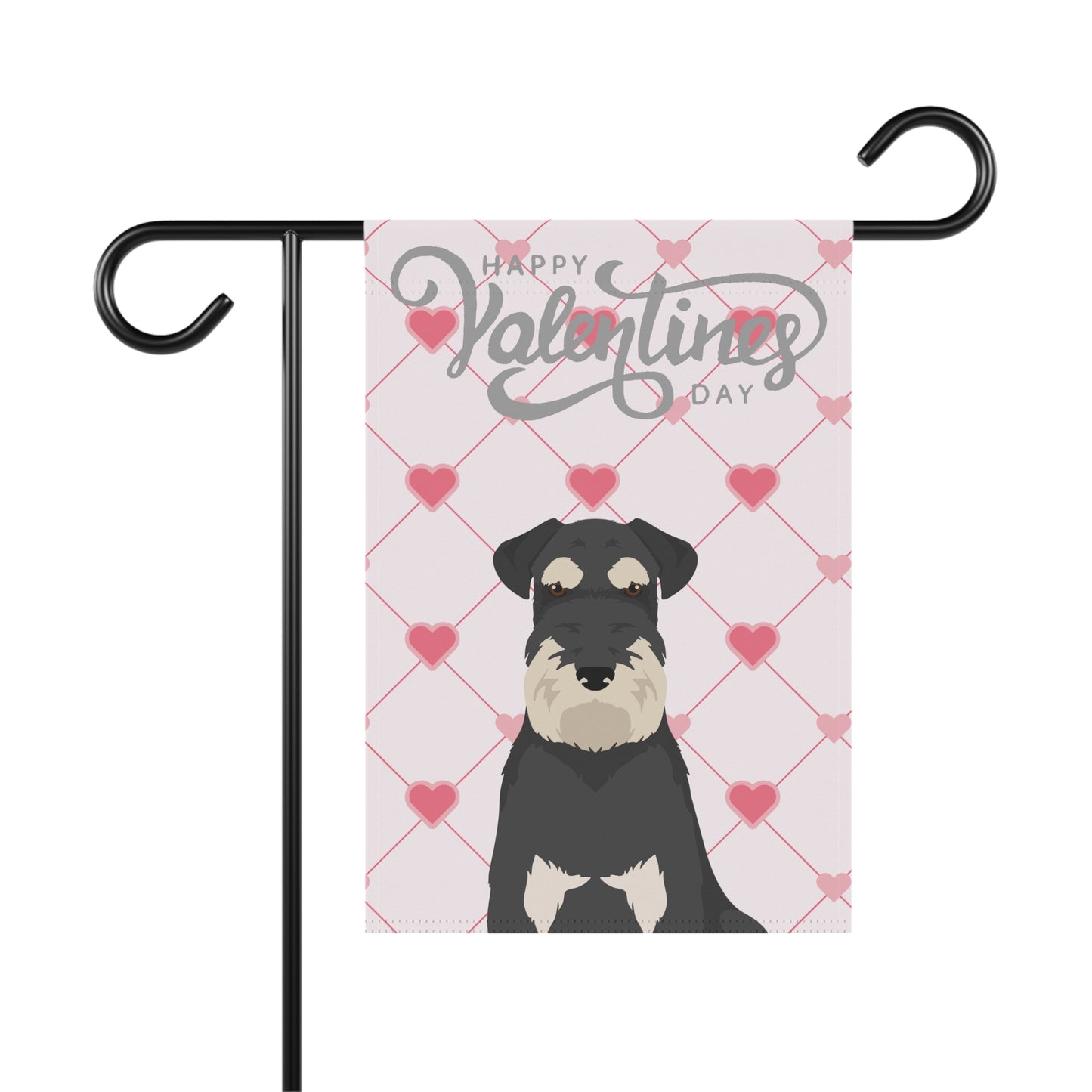 Schnauzer Dog Valentines Day Garden Flag