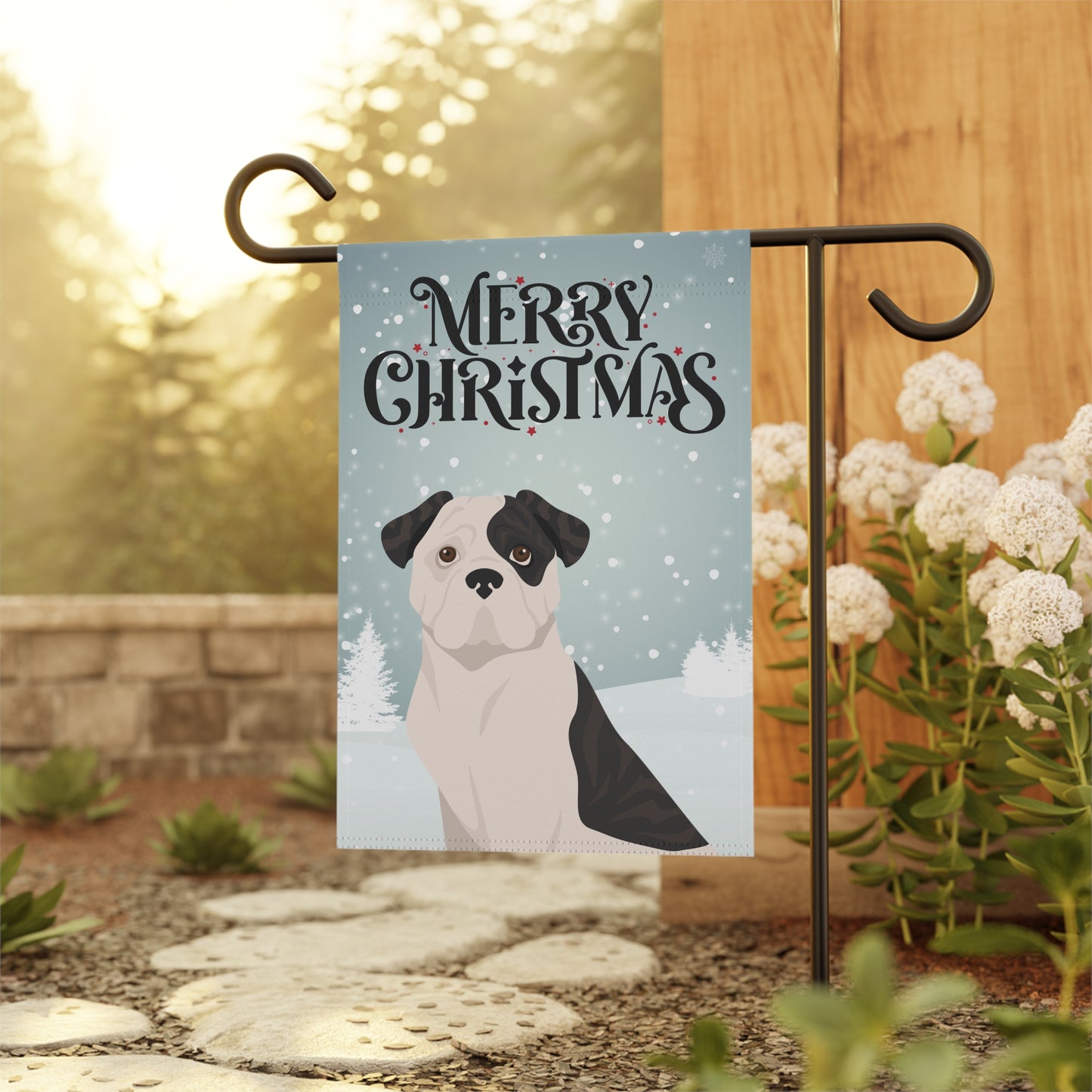 American Bulldog Dog Garden Flag