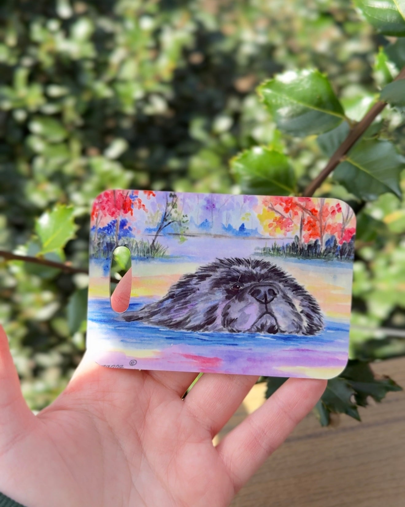 Newfoundland Dog Luggage Tag