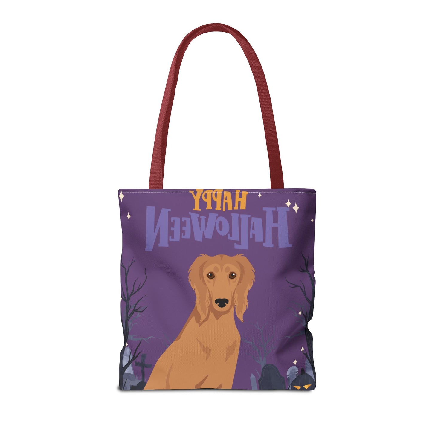 Saluki Dog Happy Halloween Tote Bag 16x16