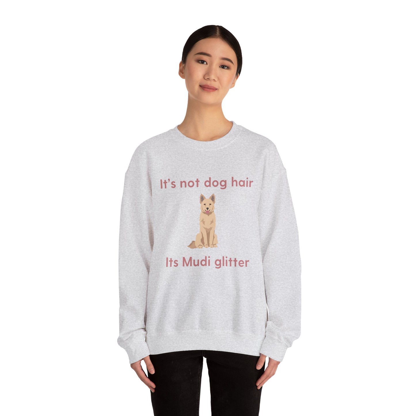 Mudi Dog Glitter Funny Unisex Heavy Blend Crewneck Sweatshirt, Mudi Mom, Mudi Gift, Mudi Lover