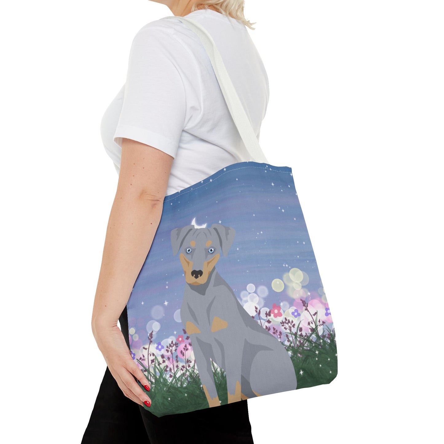 Blue Lacy Dog Tote Bag 16x16