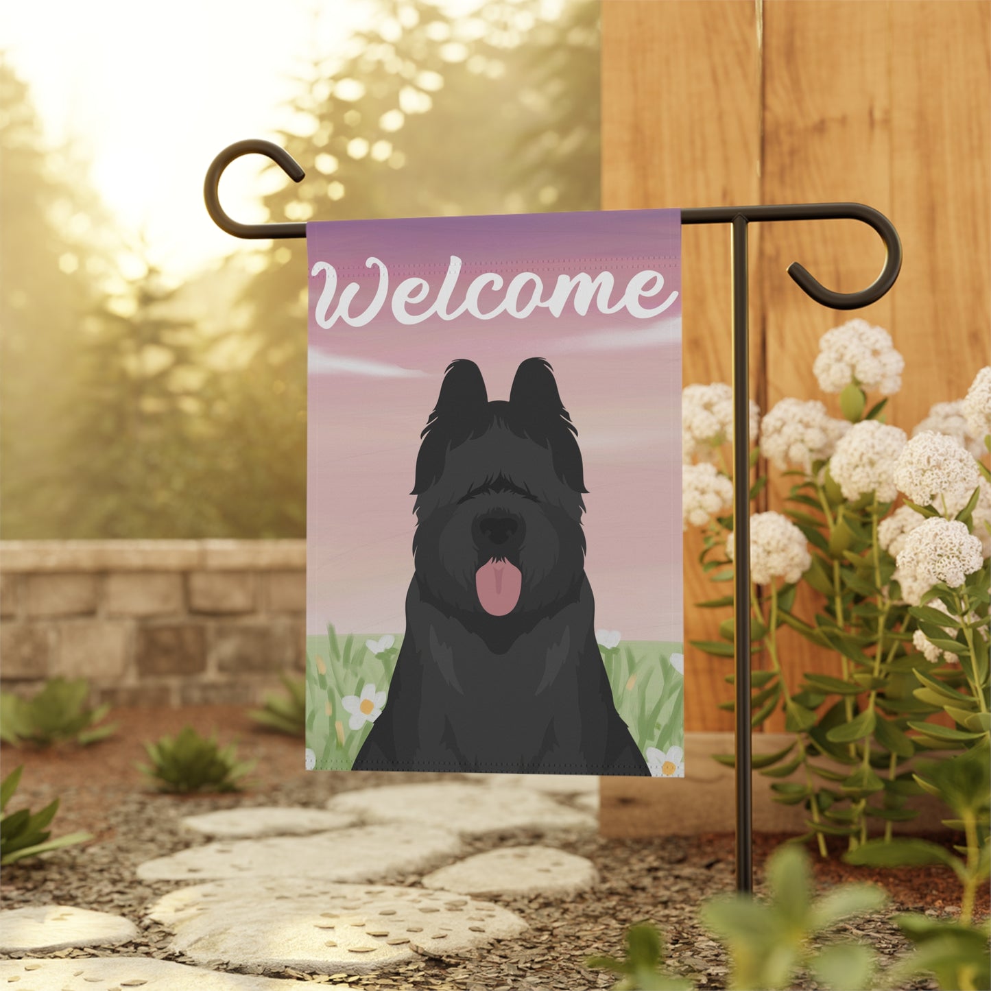 Briard Dog Welcome Garden Flag