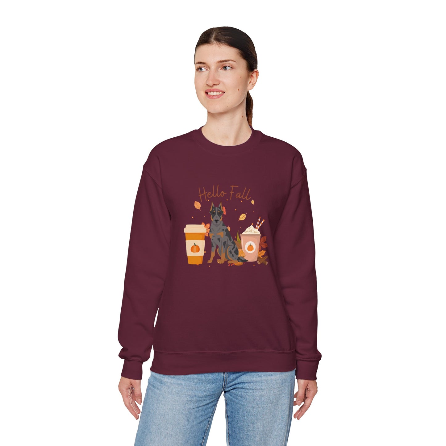 Beauceron Dog Fall Halloween Unisex Heavy Blend Crewneck Sweatshirt