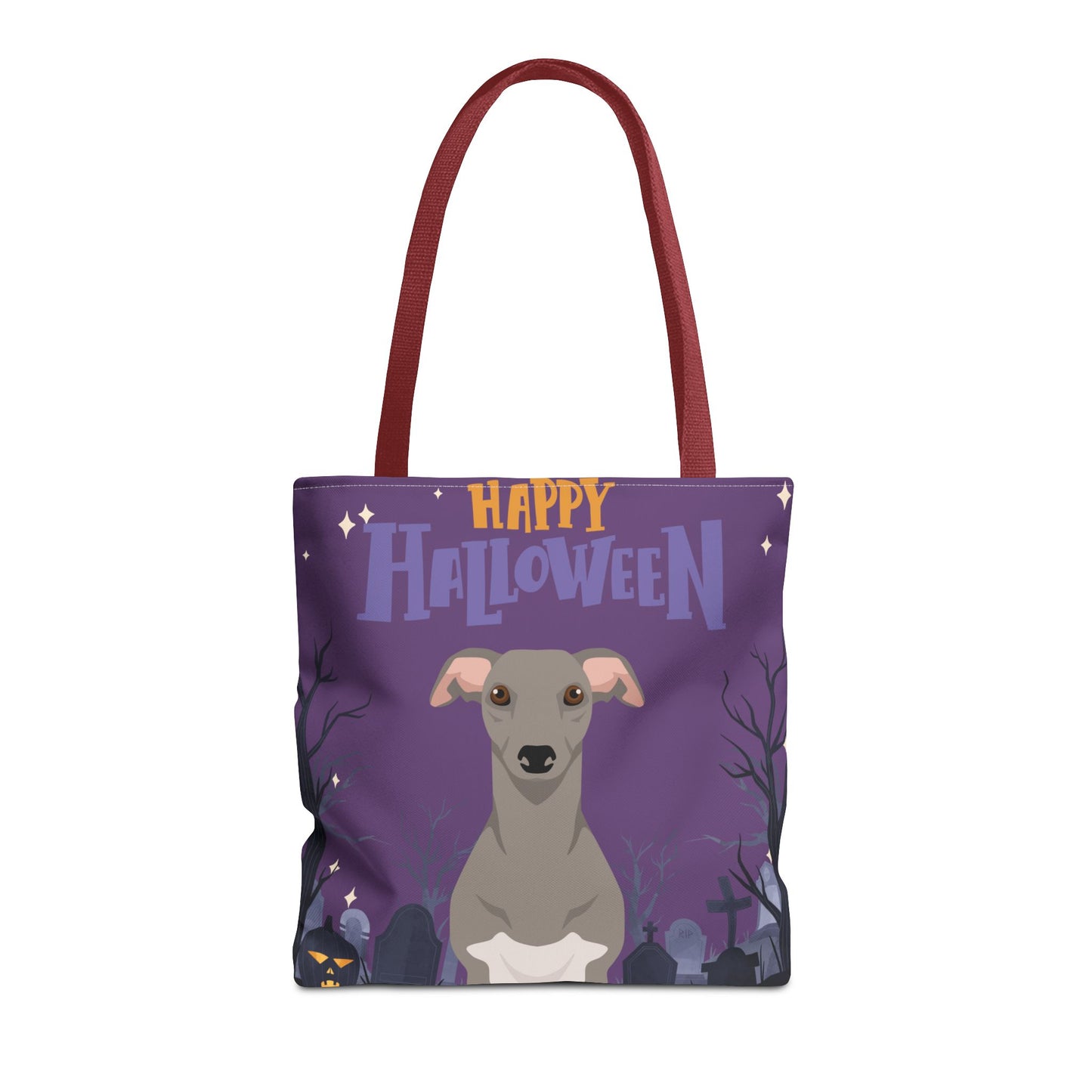 Whippet Dog Happy Halloween Tote Bag 16x16